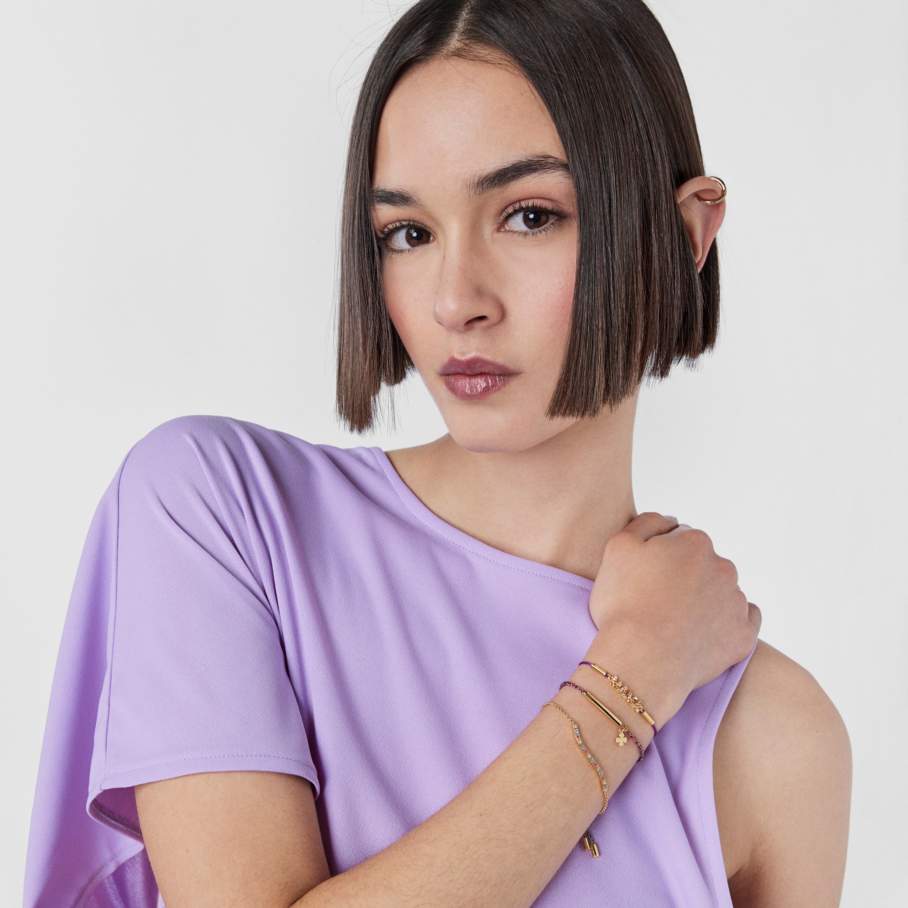 Cord TOUS Crossword Mama Mama bracelet with gemstones