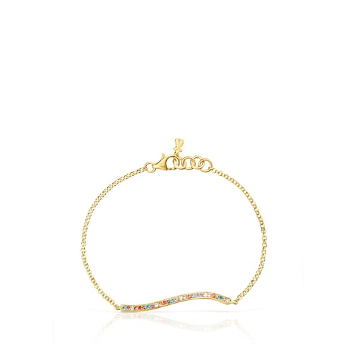 Silver vermeil TOUS Vibrant Colors Bracelet with gemstones