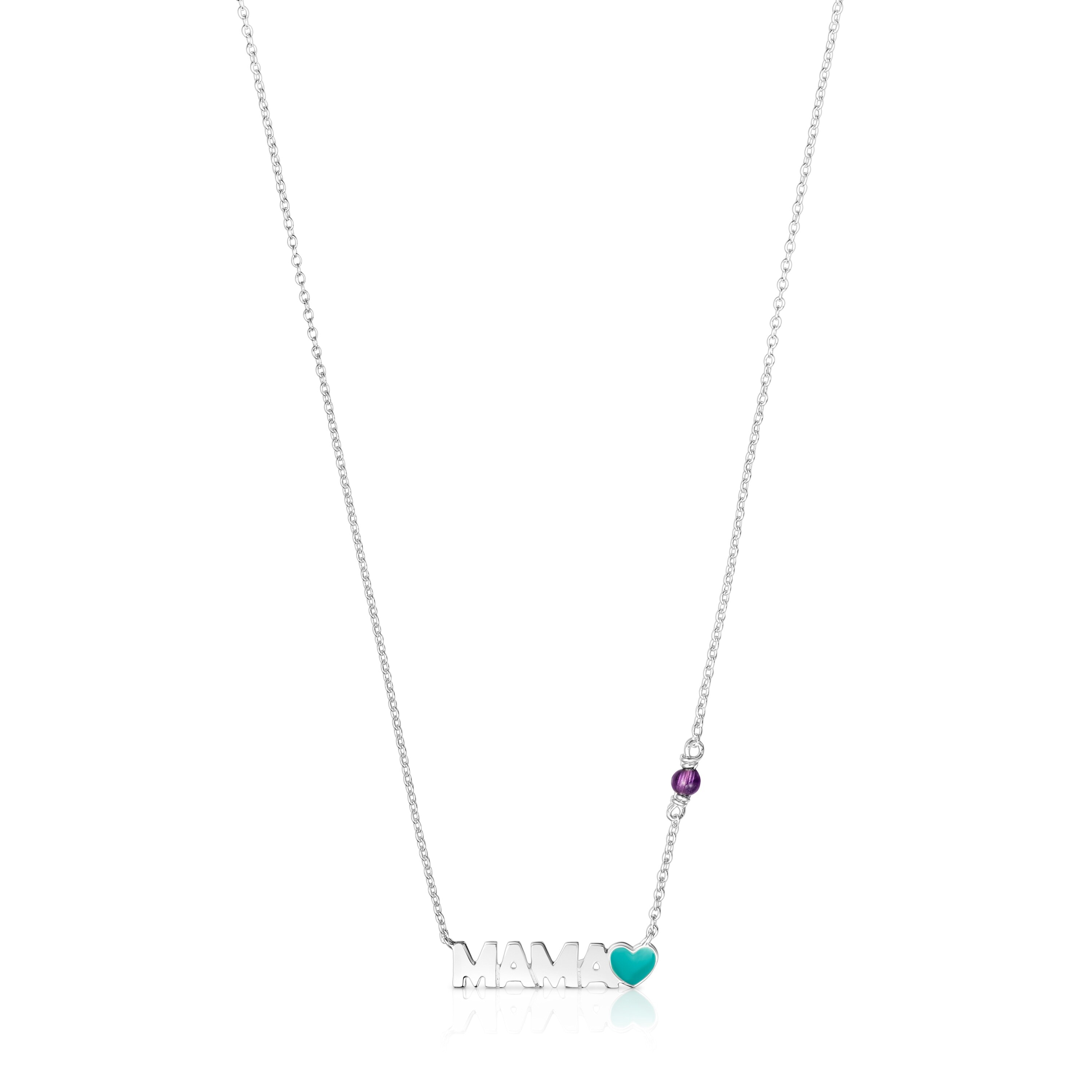 Collar Mama TOUS Crossword Mama de plata con esmalte y gema image number 0