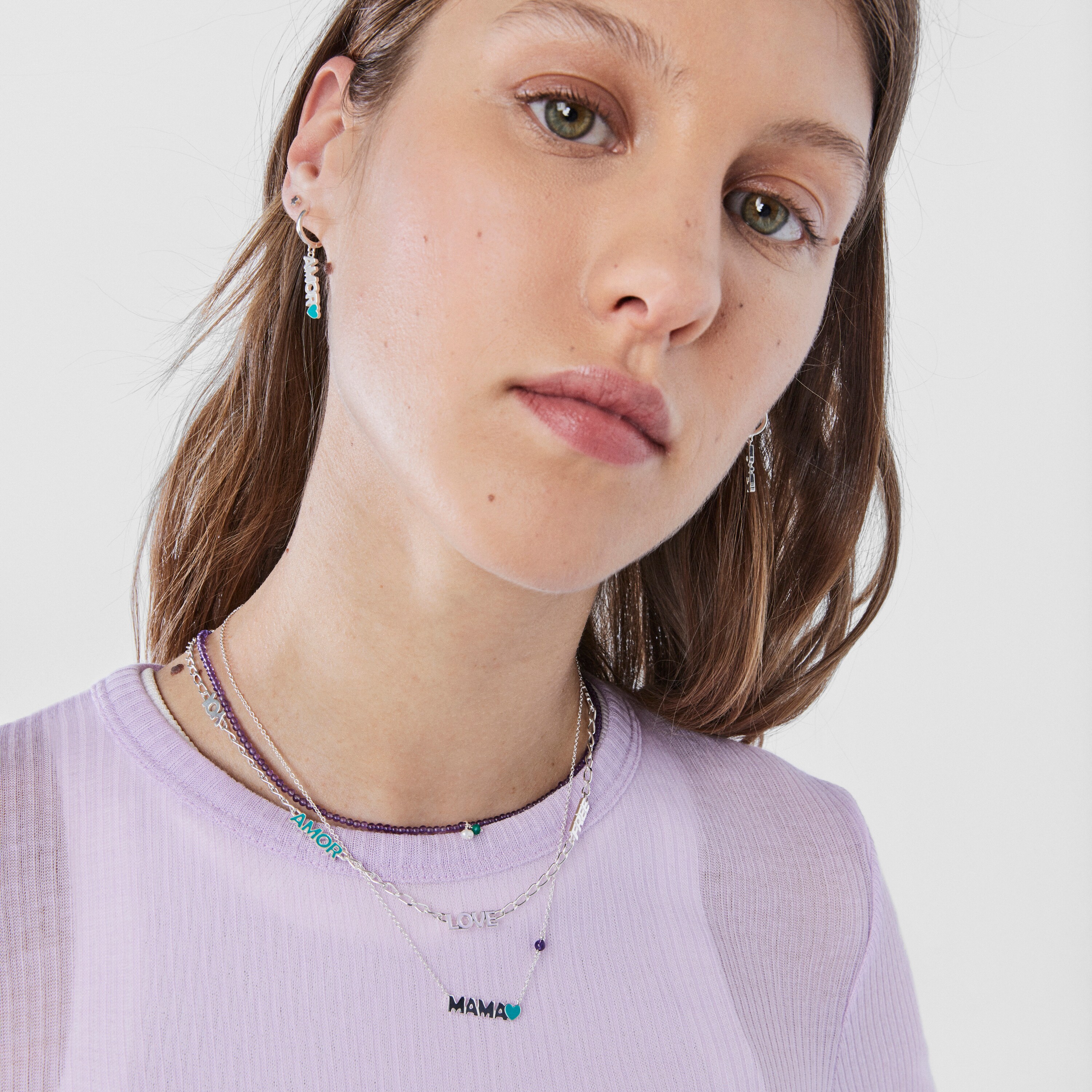 Collar Mama TOUS Crossword Mama de plata con esmalte y gema image number 3