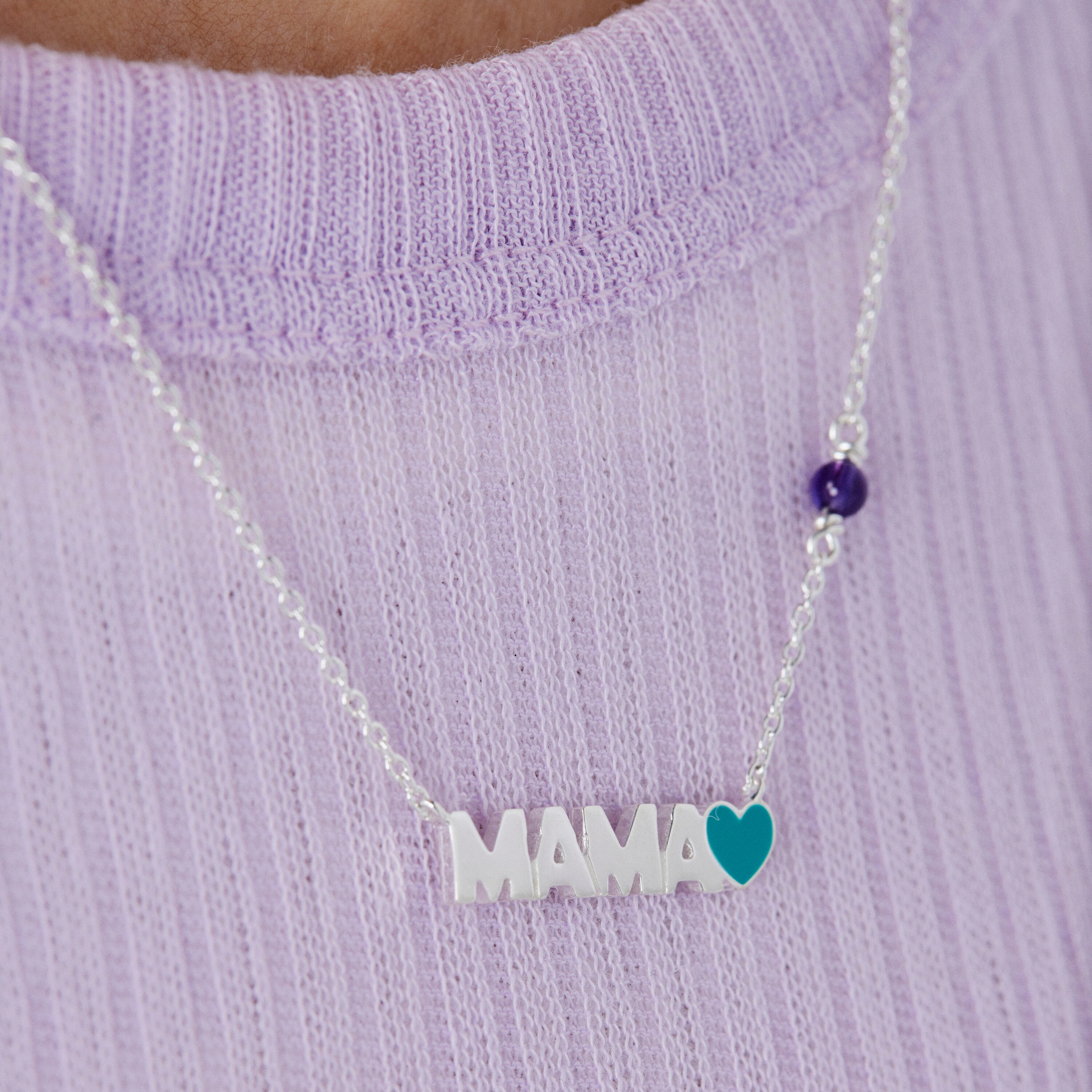 Collar Mama TOUS Crossword Mama de plata con esmalte y gema image number 4