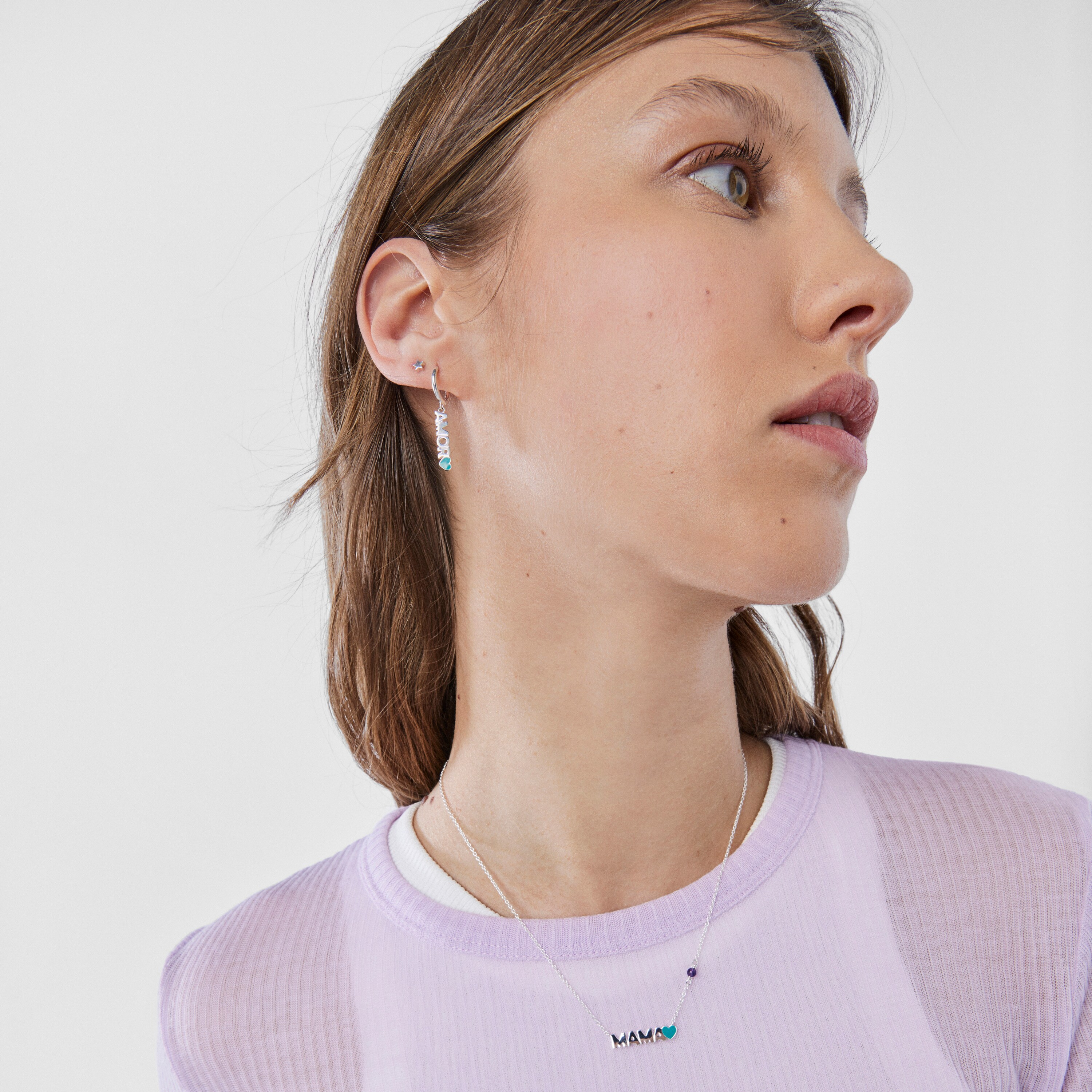 Collar Mama TOUS Crossword Mama de plata con esmalte y gema image number 6