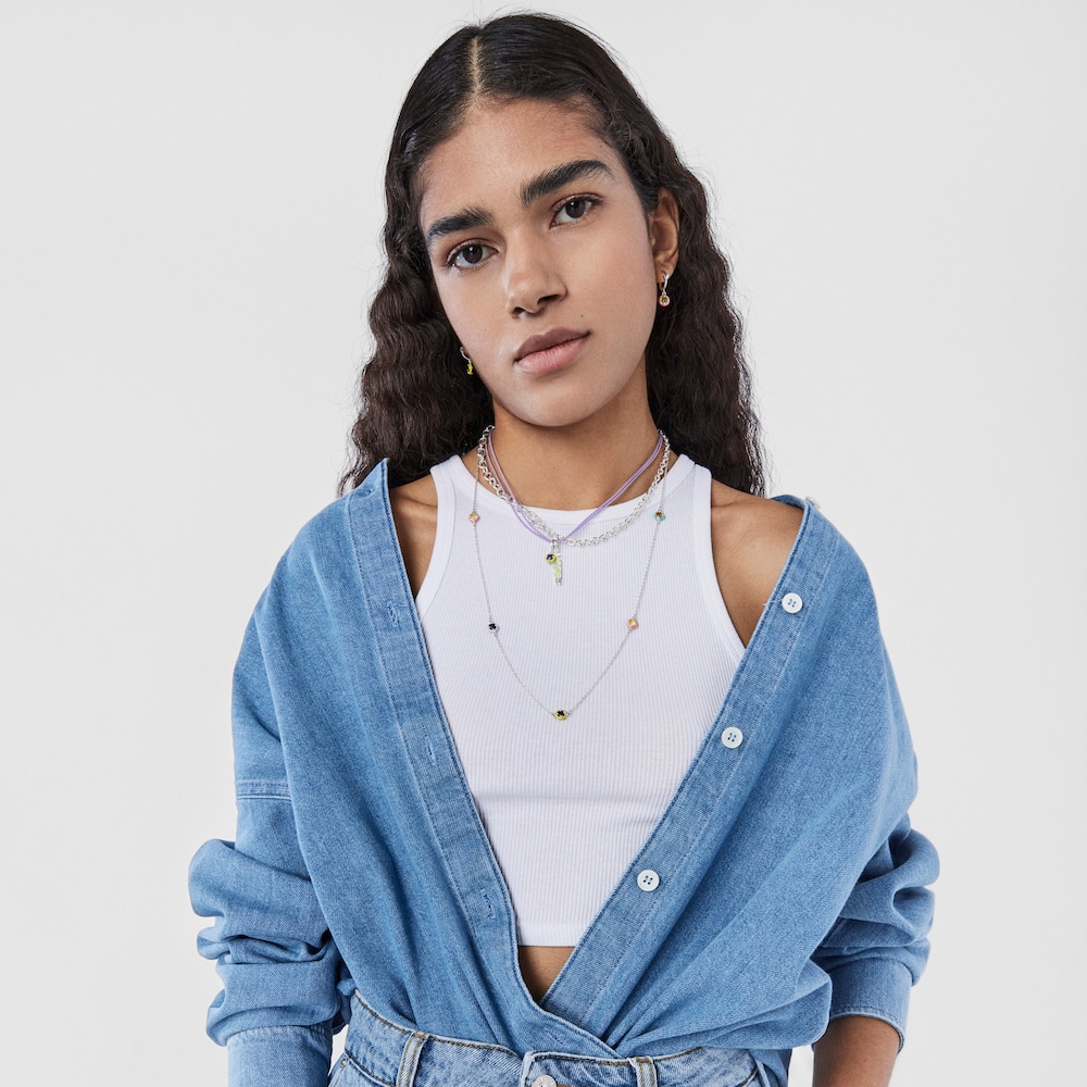 Collar de plata, gemas y esmalte TOUS Vibrant Colors