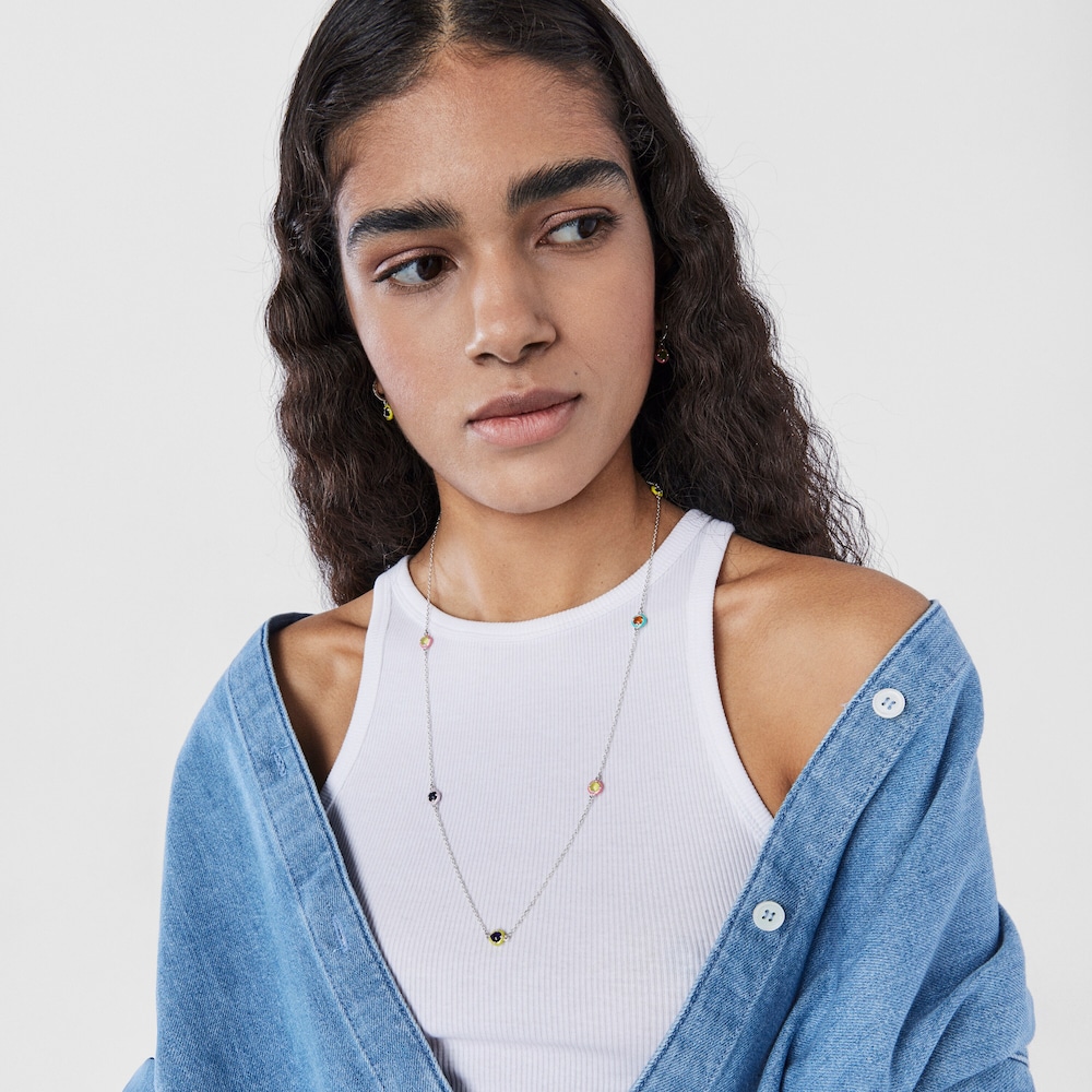 Collar de plata, gemas y esmalte TOUS Vibrant Colors