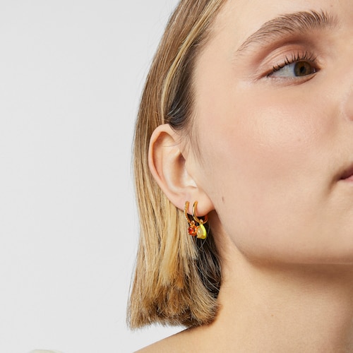 Pendiente con calcedonia y esmalte de color TOUS Vibrant Colors