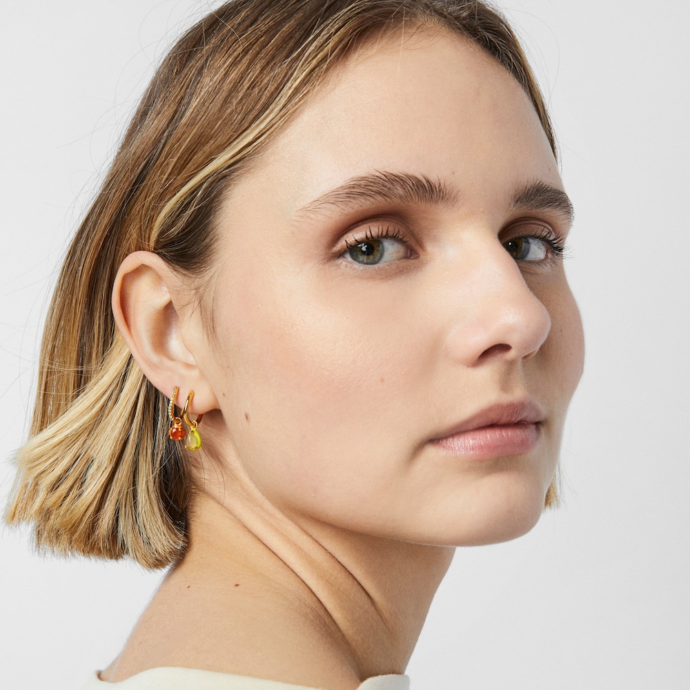 TOUS Vibrant Colors Earring with chalcedony and colored enamel