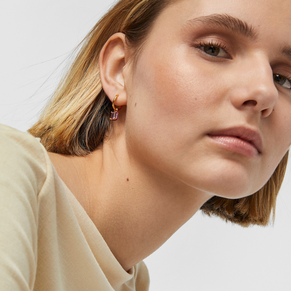 TOUS Vibrant Colors Earring with amethyst and colored enamel