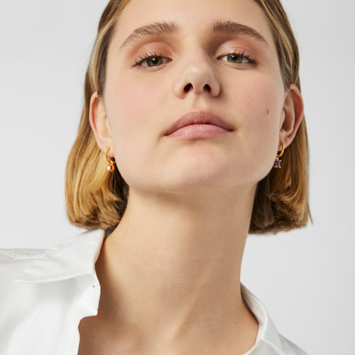 Arete con cornalina y esmalte de color TOUS Vibrant Colors