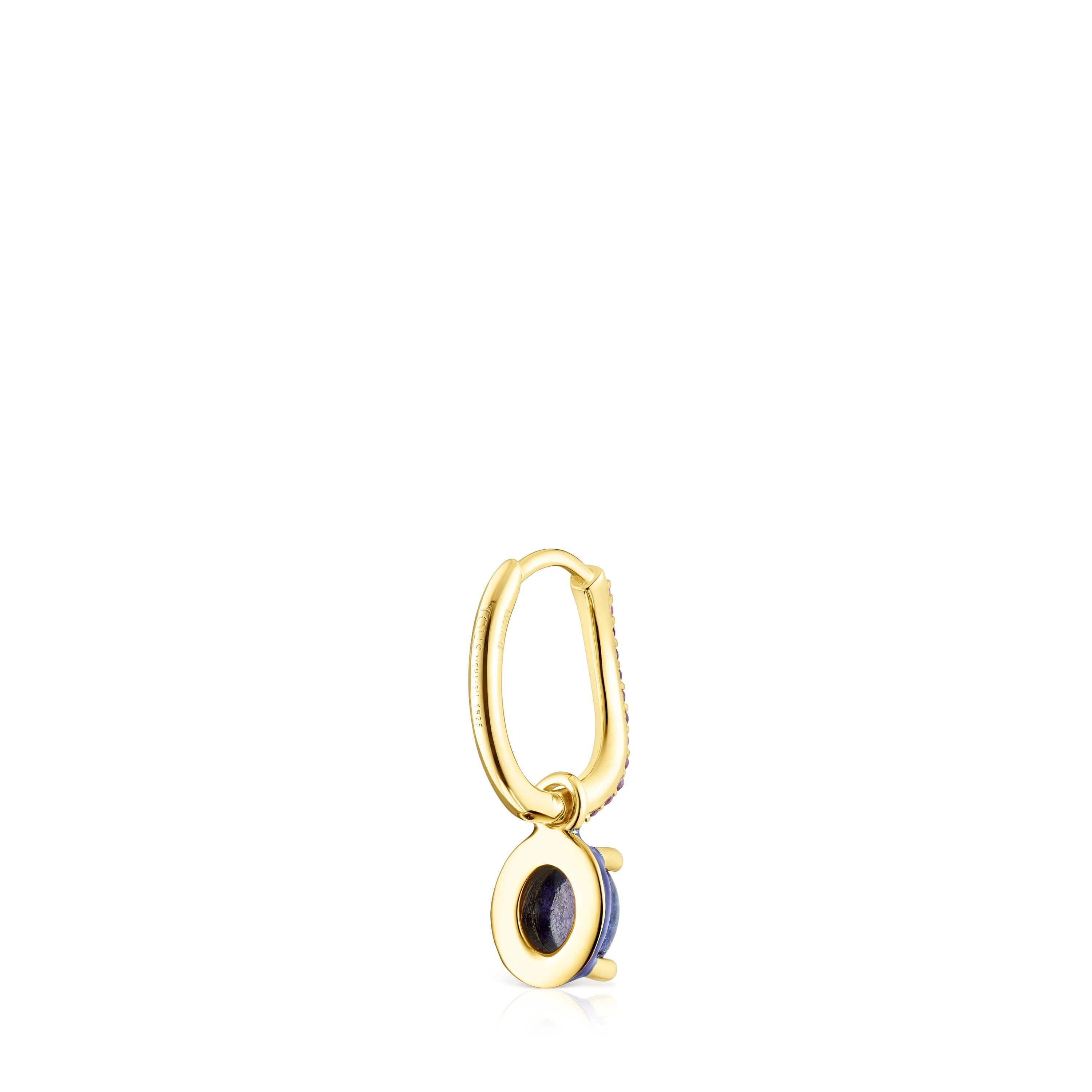 Pendiente con baño de oro 18 kt sobre plata y lapislázuli y esmalte de color TOUS Vibrant Colors