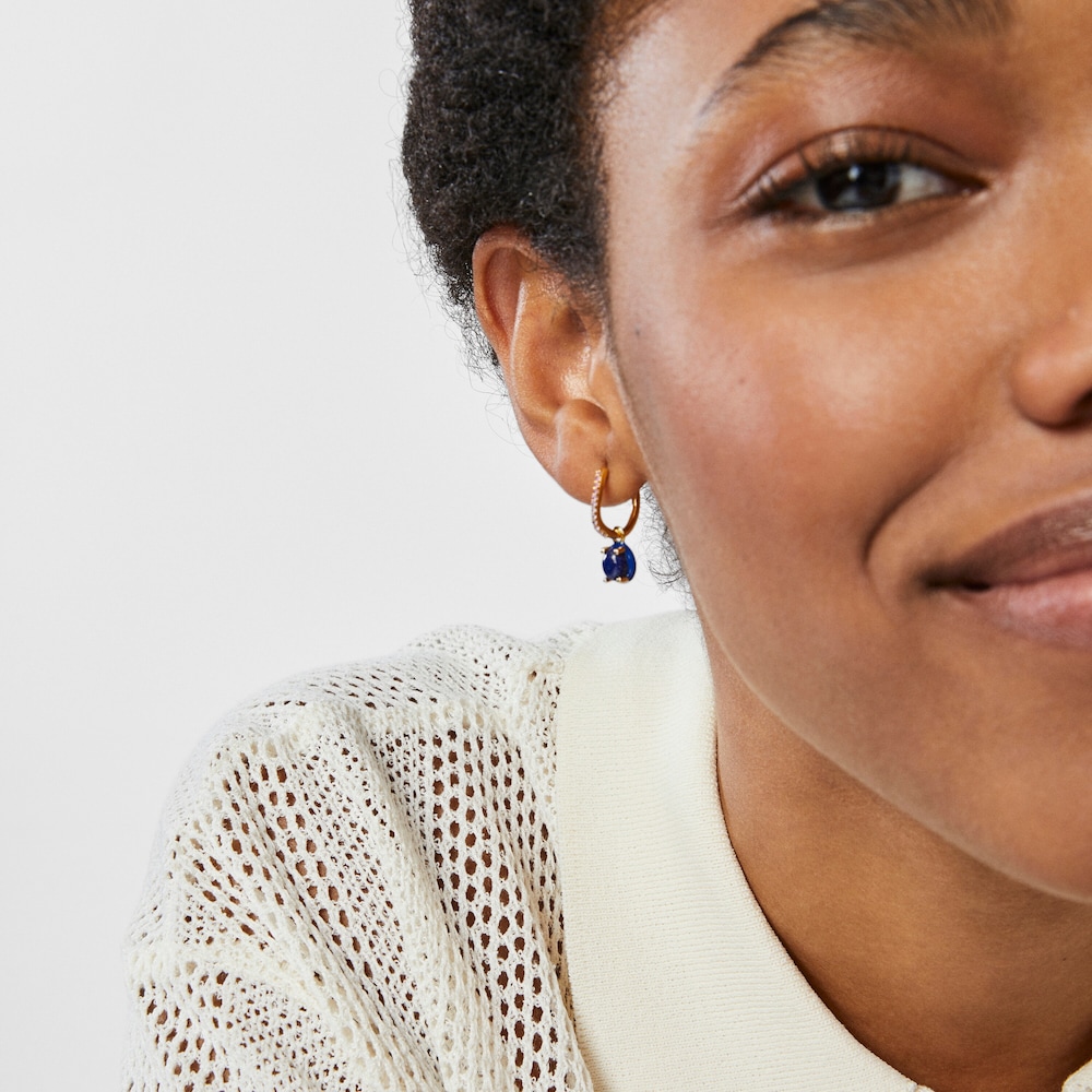 TOUS Vibrant Colors Earring Silver vermeil with lapis lazuli and colored enamel