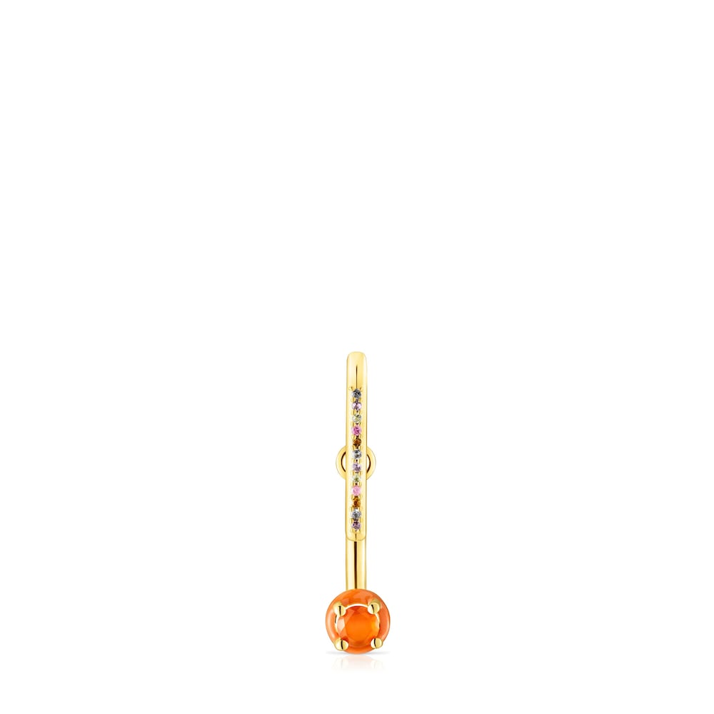 Pendiente detalles con cornalina y esmalte TOUS Vibrant Colors image number 0