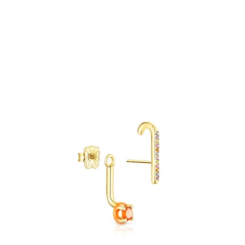 TOUS Vibrant Colors Earring with carnelian and enamel details