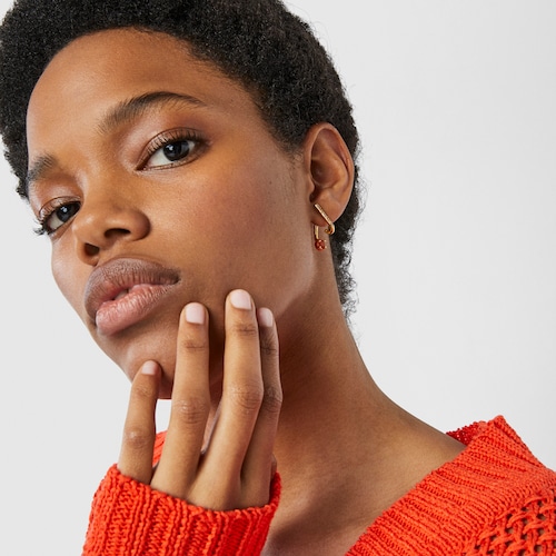 TOUS Vibrant Colors Earring with carnelian and enamel details