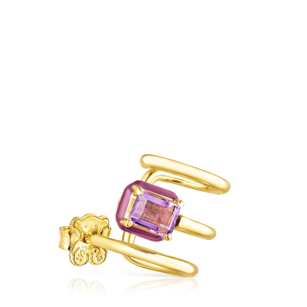 Earcuff con amatista y esmalte de color TOUS Vibrant Colors image number 1