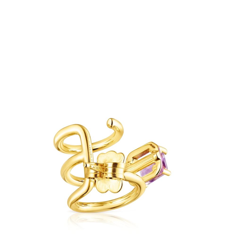 Earcuff con amatista y esmalte de color TOUS Vibrant Colors image number 2