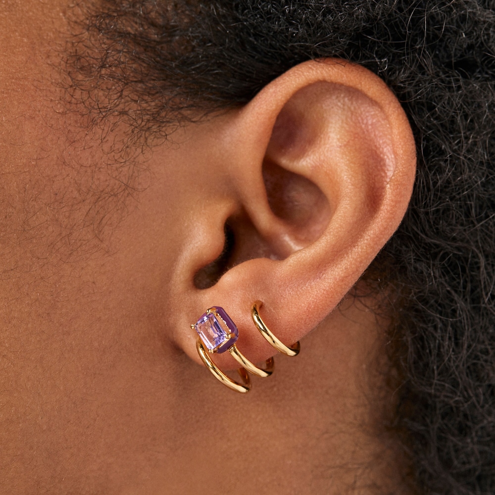 Earcuff con amatista y esmalte de color TOUS Vibrant Colors image number 4