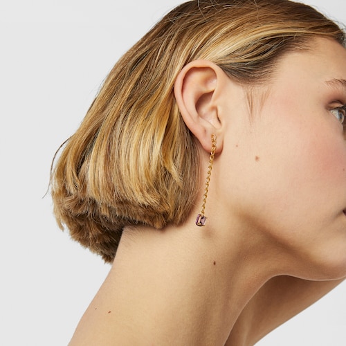 Pendientes con baño de oro 18 kt sobre plata y gemas y esmalte TOUS Vibrant Colors
