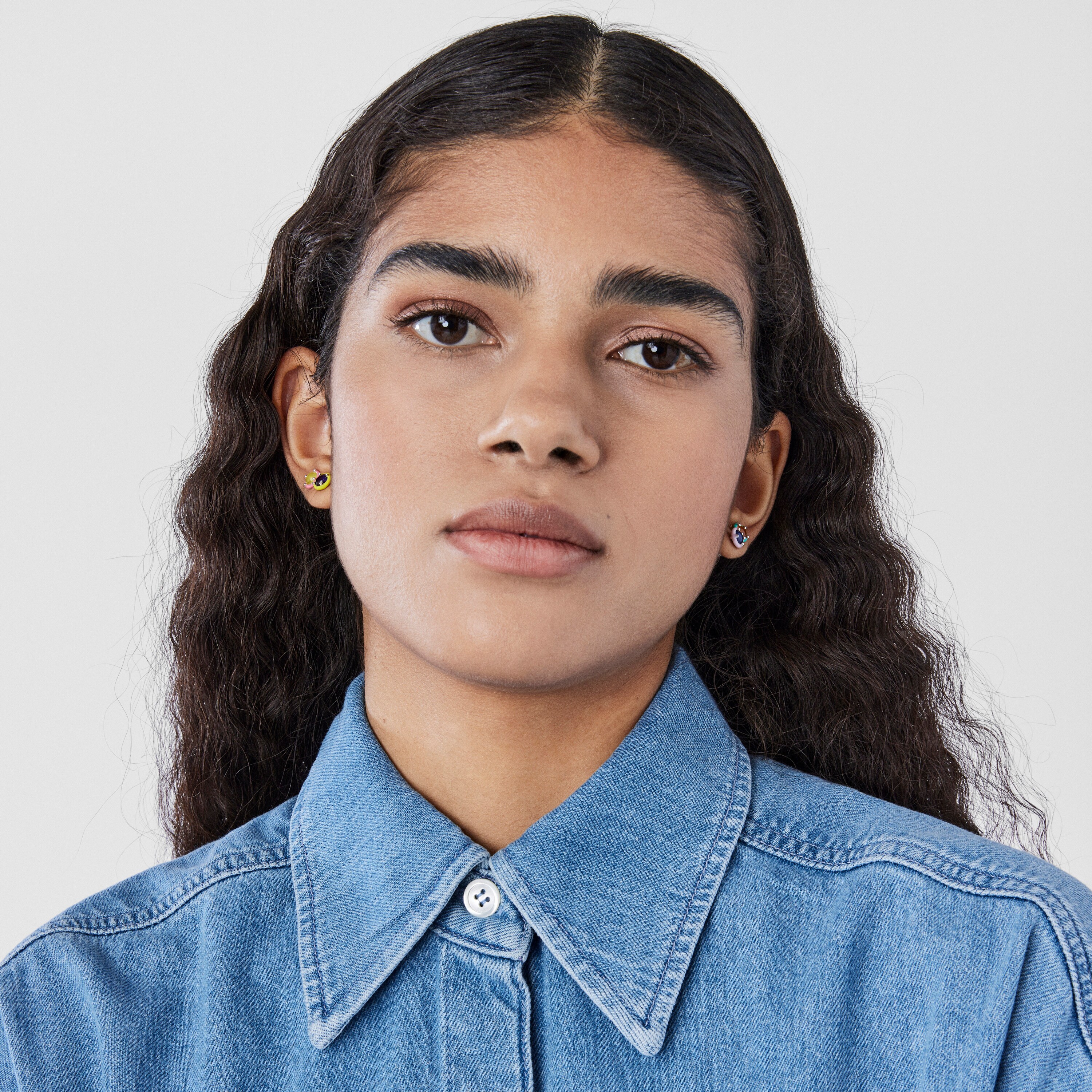 Pack of silver TOUS Vibrant Colors Earrings with gemstones and enamel