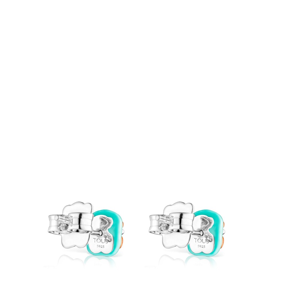 Pendientes de plata, cornalina y esmalte TOUS Vibrant Colors image number 2