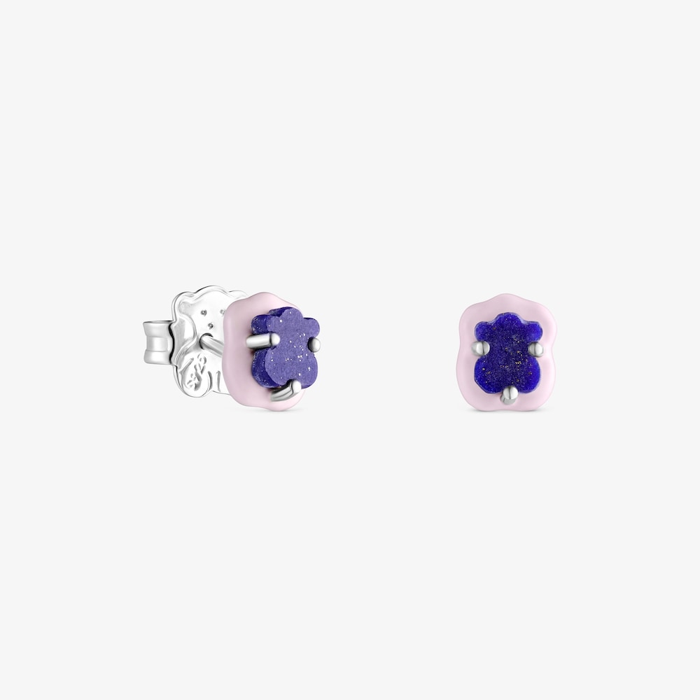Pendientes de plata, lapisl&aacute;zuli y esmalte TOUS Vibrant Colors