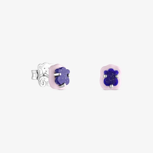 Pendientes de plata, lapisl&aacute;zuli y esmalte TOUS Vibrant Colors