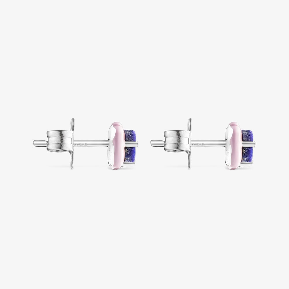 Pendientes de plata, lapisl&aacute;zuli y esmalte TOUS Vibrant Colors