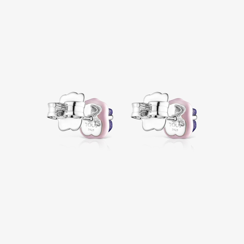 Pendientes de plata, lapisl&aacute;zuli y esmalte TOUS Vibrant Colors
