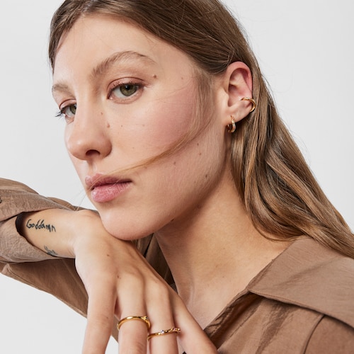 Earcuff TOUS Vibrant Colors em prata vermeil e pedras preciosas