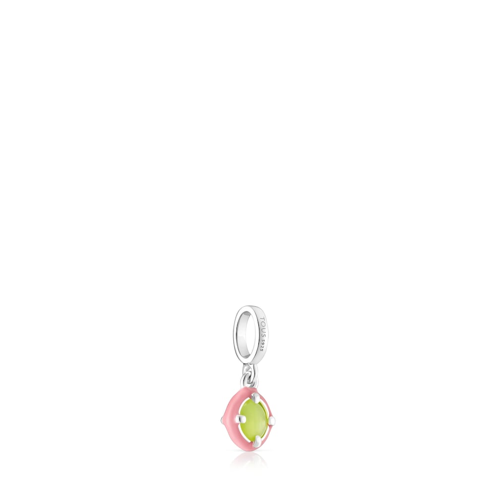Colgante de plata, calcedonia y esmalte rosa TOUS Vibrant Colors image number 2