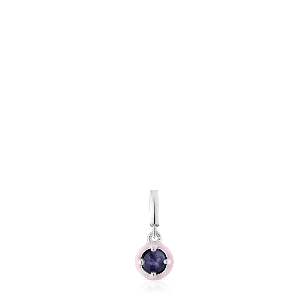 Colgante de plata, sodalita y esmalte lila TOUS Vibrant Colors image number 0