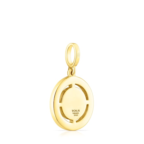 Silver vermeil TOUS Crossword Mama Mum pendant with gemstones and enamel