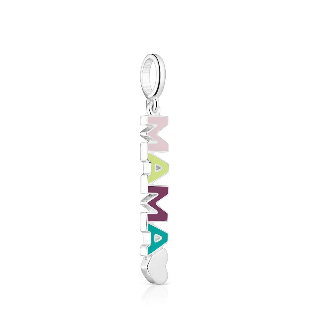 Colgante Mama TOUS Crossword Mama de plata y esmalte image number 1