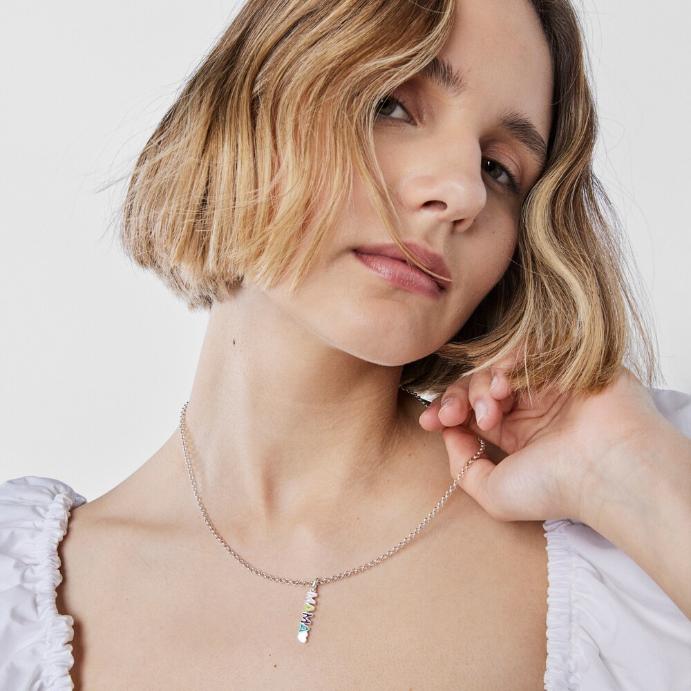 Colgante Mama TOUS Crossword Mama de plata y esmalte