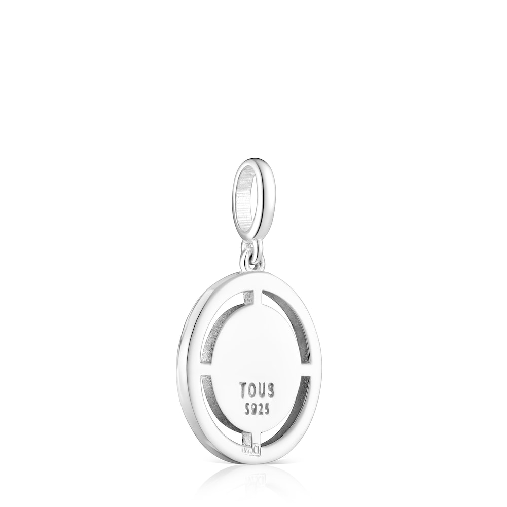 Colgante Mama TOUS Crossword Mama de plata y esmalte azul image number 2