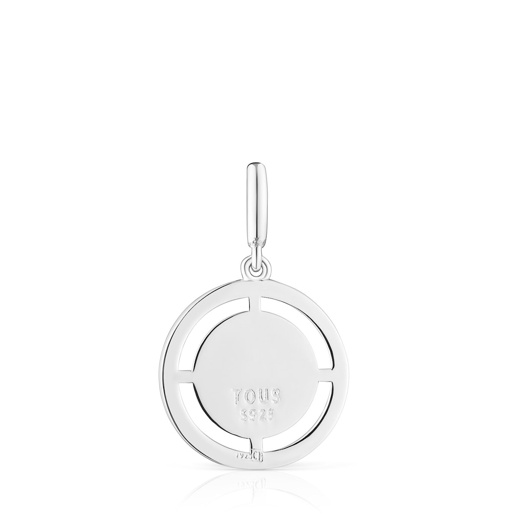 Colgante Mama TOUS Crossword Mama de plata y esmalte azul image number 3