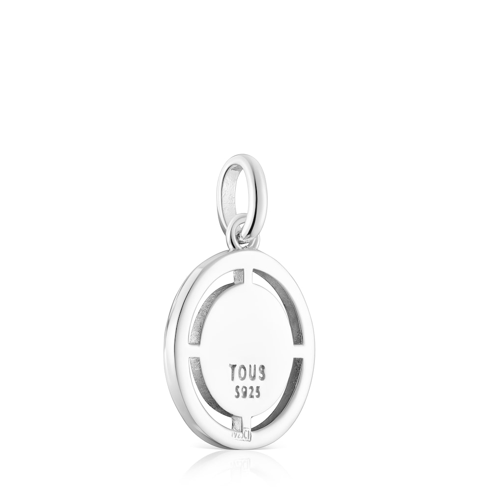 Colgante Mum TOUS Crossword Mama de plata y esmalte rosa