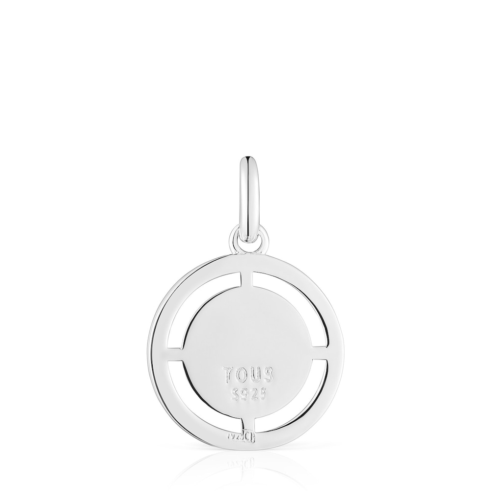 Colgante Mum TOUS Crossword Mama de plata y esmalte rosa