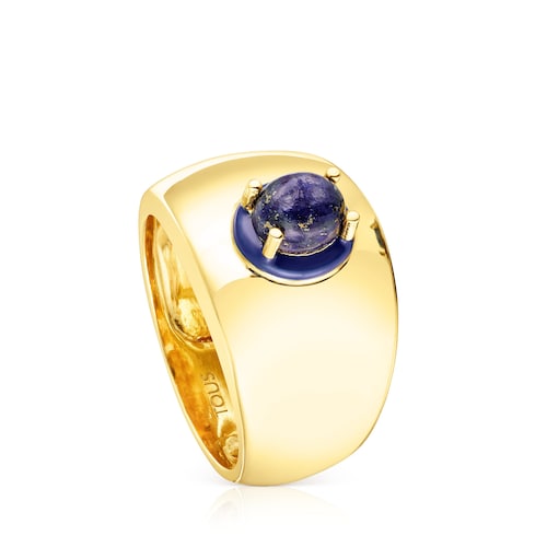 Anillo con lapisl&aacute;zuli y esmalte TOUS Vibrant Colors