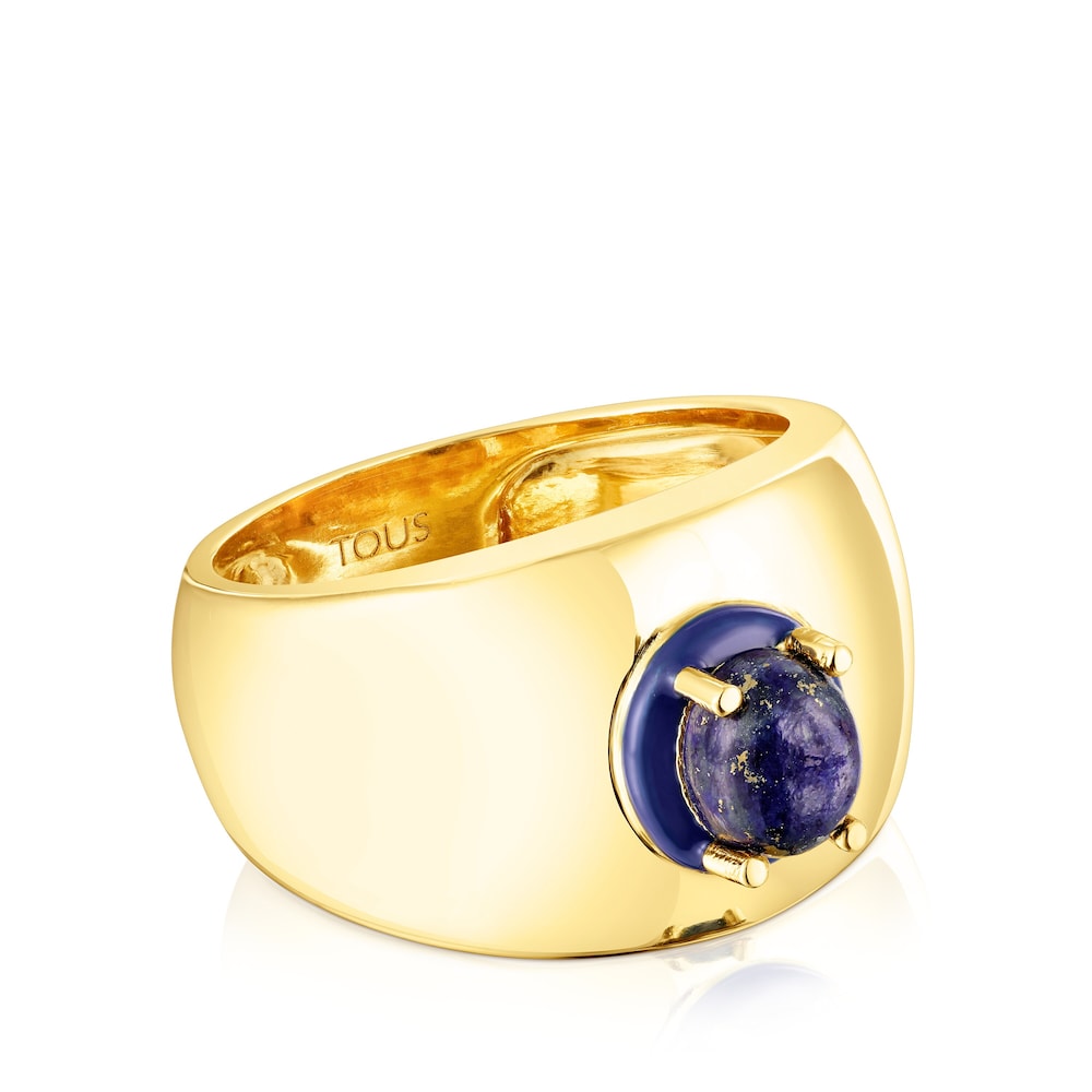 Anillo con lapisl&aacute;zuli y esmalte TOUS Vibrant Colors