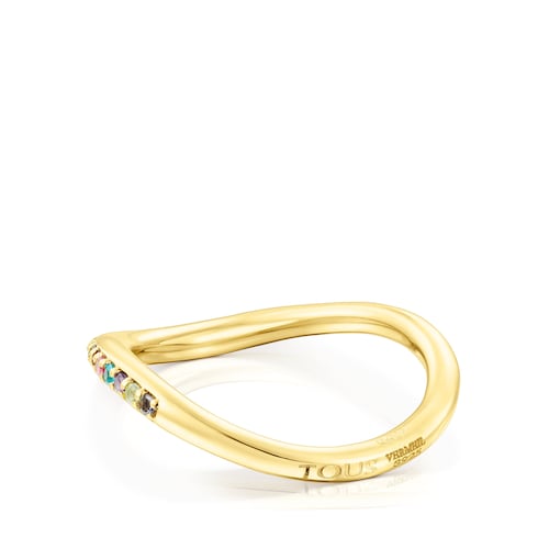 Silver vermeil TOUS Vibrant Colors Ring with gemstones