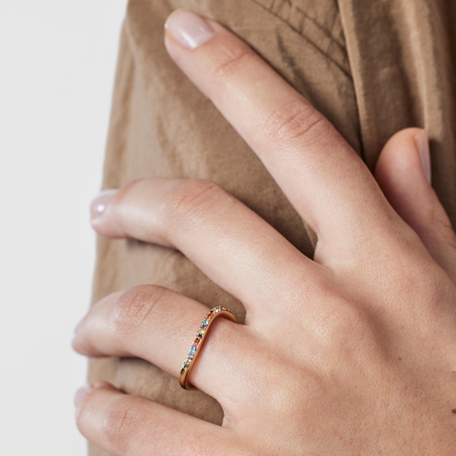 Silver vermeil TOUS Vibrant Colors Ring with gemstones
