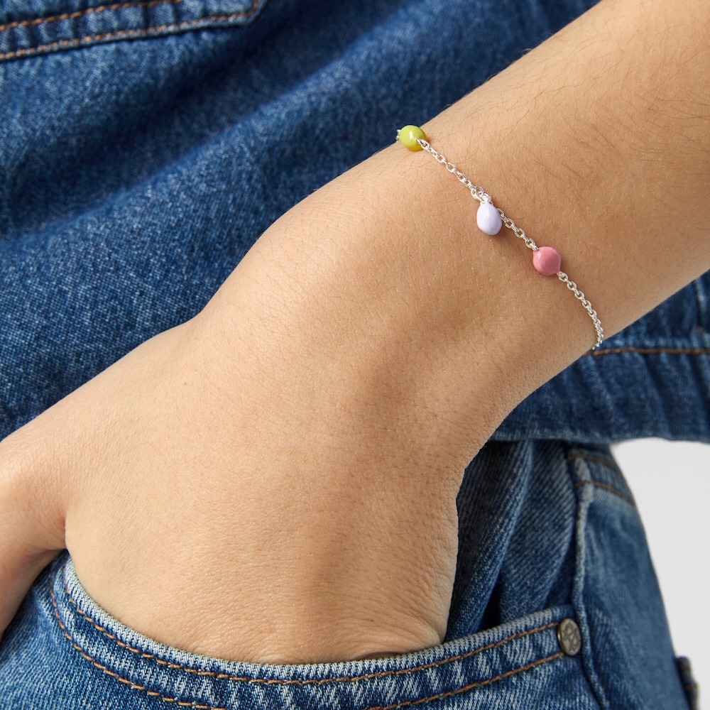 Silver and colored enamel TOUS Joy Bits bracelet