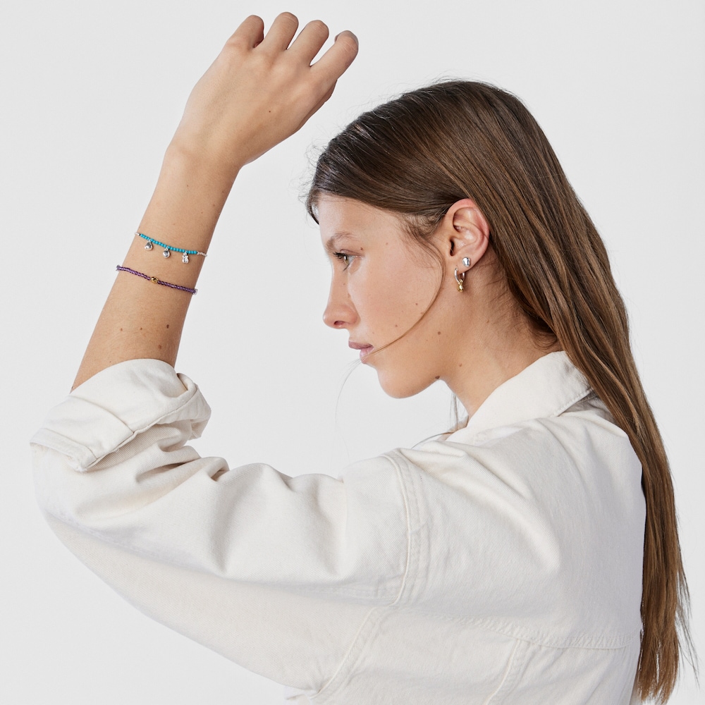 Pulsera de plata y calcita te&ntilde;ida TOUS Joy Bits