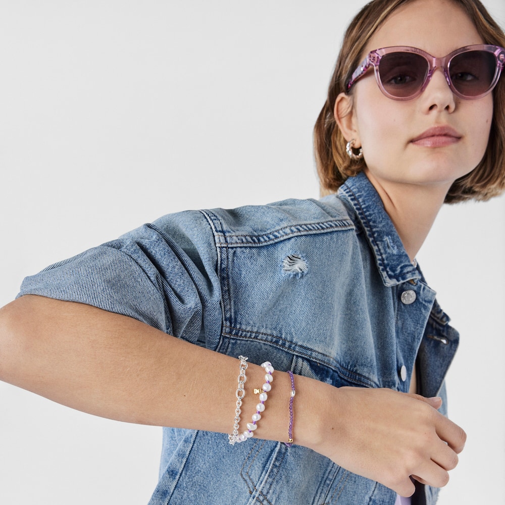 Pulseira em prata vermeil e ametista TOUS Joy Bits