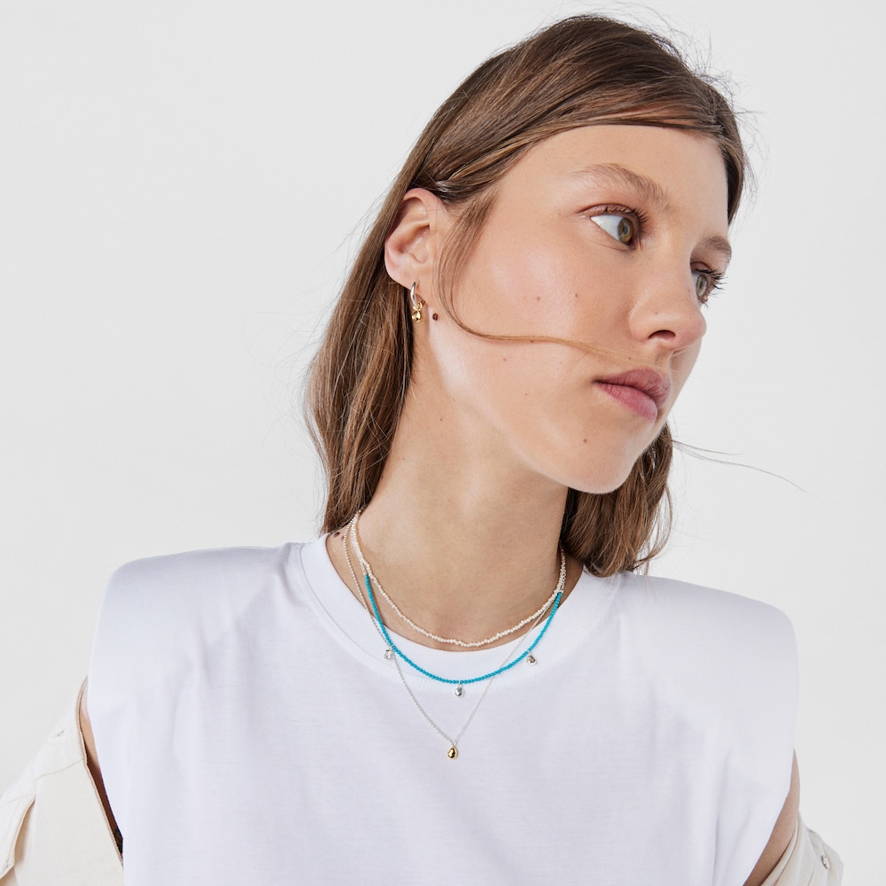 Collar de plata y calcita te&ntilde;ida TOUS Joy Bits