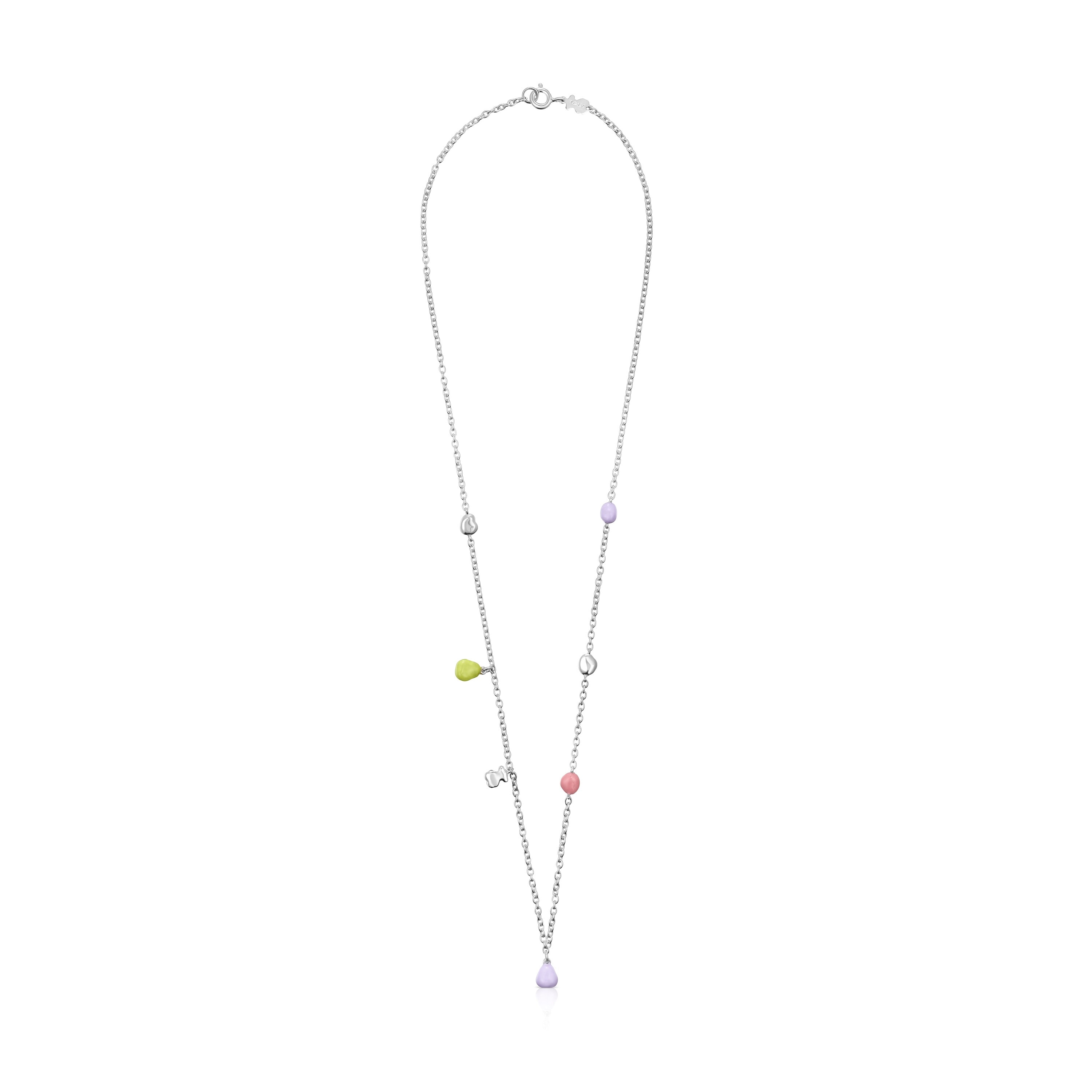 Silver TOUS Joy Bits necklace with enamel motifs