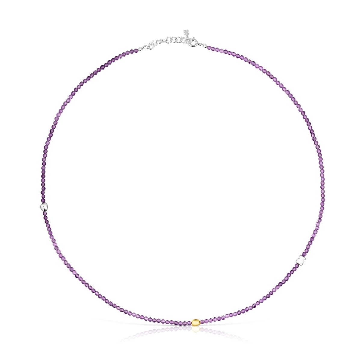 Tous - Collar Con Baño De Oro 18 Kt Sobre Plata Y Amatista Tous Joy Bits - Plateado