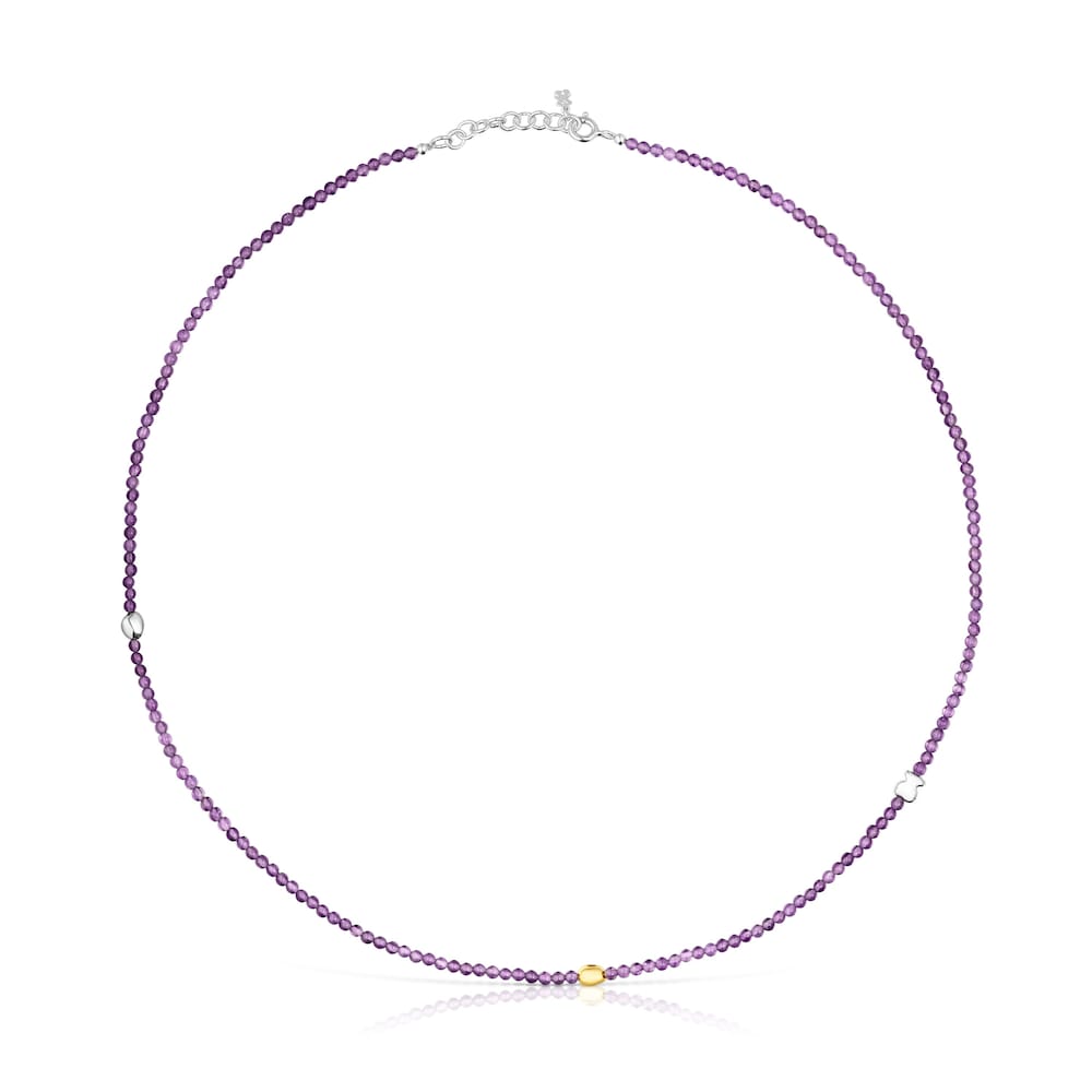Collar con baño de oro 18 kt sobre plata y amatista TOUS Joy Bits image number 0