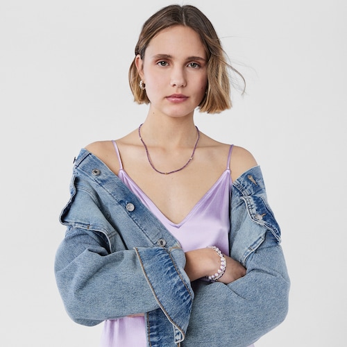 Silver vermeil and amethyst TOUS Joy Bits necklace