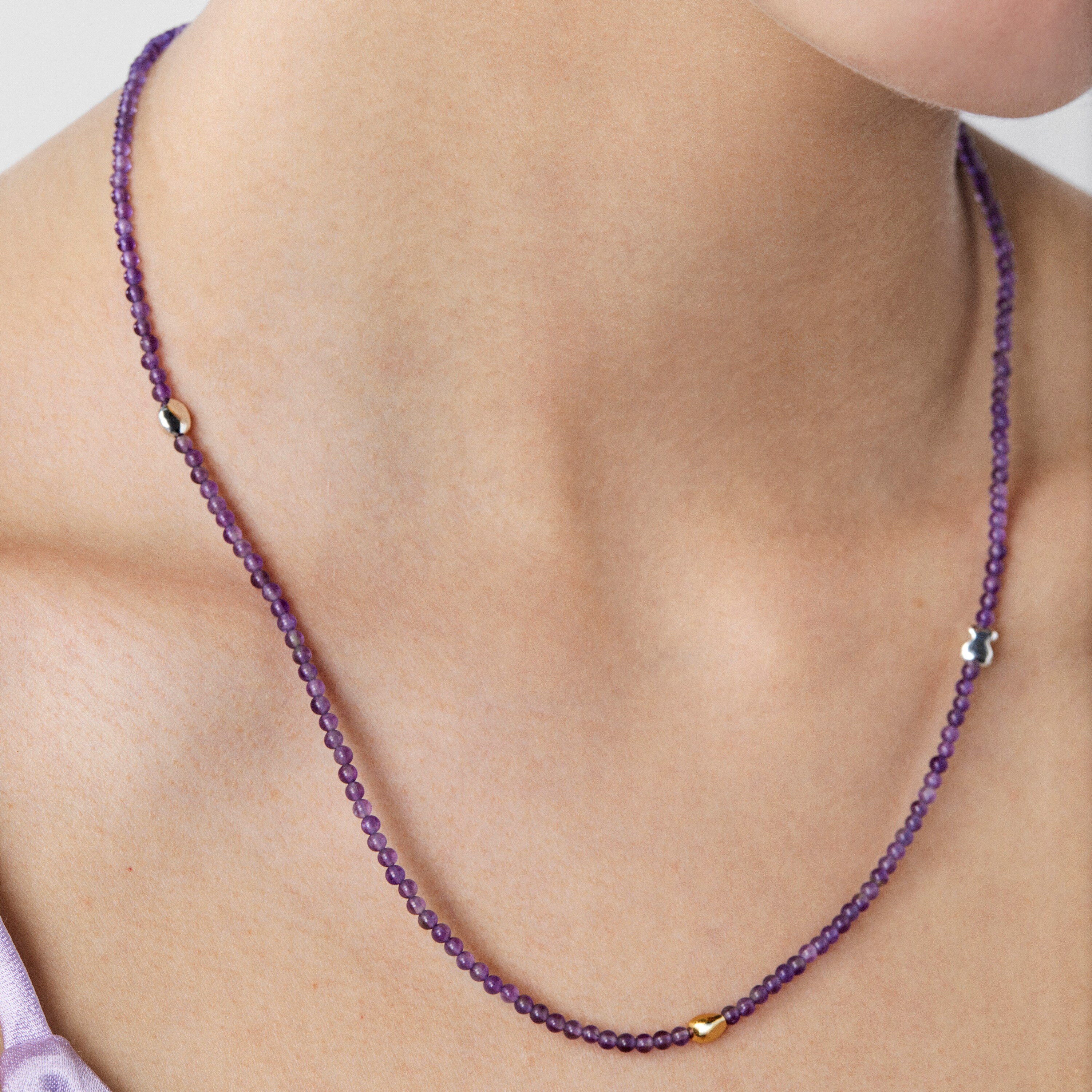 Silver vermeil and amethyst TOUS Joy Bits necklace